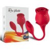 ARMONY - SUccionador y vibrador de clítoris rosa con 10 modos, color rojo.