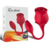 ARMONY - SUccionador y vibrador de clítoris rosa con 10 modos, color rojo.