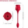 ARMONY - SUccionador y vibrador de clítoris rosa con 10 modos, color rojo.