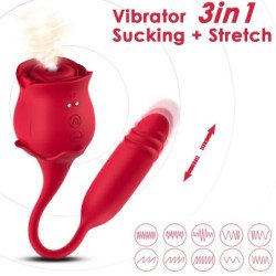 ARMONY - ROSEKNIGTH SUCTOR Y VIBRADOR DE CLÍTORIS ROJO