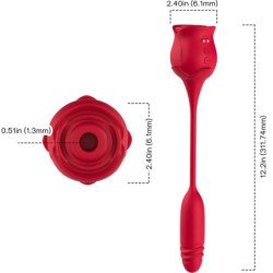 ARMONY - ROSEKNIGTH SUCTOR Y VIBRADOR DE CLÍTORIS ROJO
