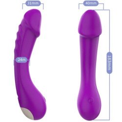 ARMONY - DILDO VIBRADOR DE SILICONA PARA EL PUNTO G, COLOR MORADO