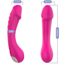 ARMONY - DILDO VIBRADOR DE SILICONA PARA EL PUNTO G, FUCSIA