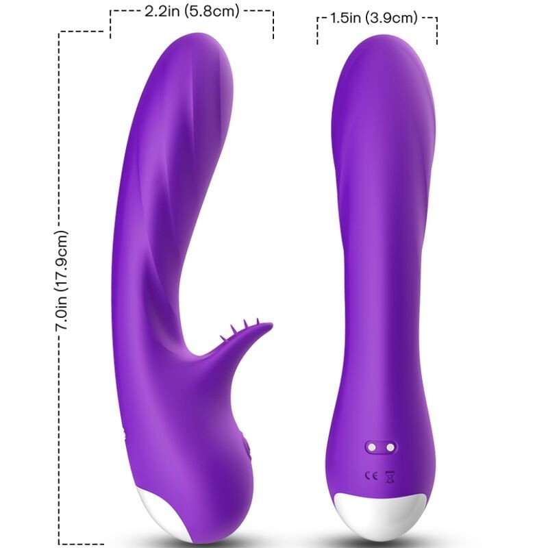 ARMONY - VIBRADOR ROMÁNTICO CON ESTIMULADOR MORADO
