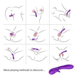 ARMONY - VIBRADOR ROMÁNTICO CON ESTIMULADOR MORADO