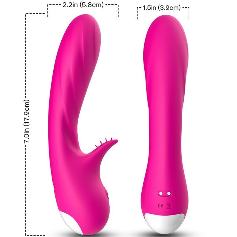 ARMONY - VIBRADOR ROMÁNTICO CON ESTIMULADOR FUCSIA