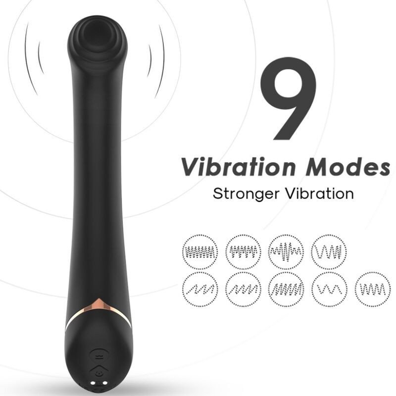 ARMONY - VIBRADOR DE CABEZAL FALSO DE SILICONA NEGRA
