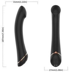 ARMONY - VIBRADOR DE CABEZAL FALSO DE SILICONA NEGRA