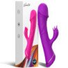 ARMONY - DILDO VIBRADOR CON FORMA DE CONEJO DE SILICONA MORADA