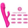 ARMONY - DILDO VIBRADOR CON FORMA DE CONEJO DE SILICONA FUCSIA