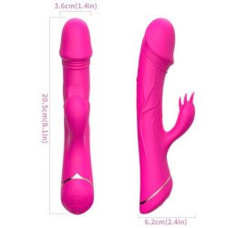 ARMONY - DILDO VIBRADOR CON FORMA DE CONEJO DE SILICONA FUCSIA