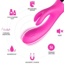 ARMONÍA - VIBRADOR CONEJO FUCSIA
