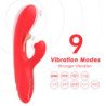 ARMONY - G-SPOT AND CLITORIS STIMULATOR VIBRATOR WITH OSCILLATING TONGUE RED