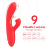 ARMONY - VIBRADOR ESTIMULADOR DEL PUNTO G Y DEL CLÍTORIS CON LENGUA OSCILANTE ROJA