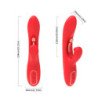 ARMONY - G-SPOT AND CLITORIS STIMULATOR VIBRATOR WITH OSCILLATING TONGUE RED