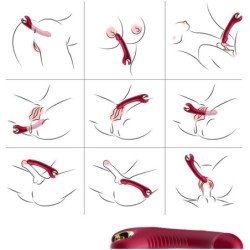 ARMONY - VIBRADOR Y ROTADOR PRINCE DILDO ROJO