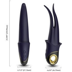 ARMONY - VIBRADOR DE DOBLE CABEZAL SOMBRA AZUL PARA JUGUETES