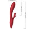 ARMONY - VIBRADOR ALCE CONEJO CURVO ROJO
