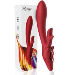 ARMONY - VIBRADOR ALCE CONEJO CURVO ROJO