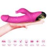 ARMONÍA - METEROR DILDO VIBRADOR ROTADOR DE CONEJO FUCSIA