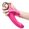 ARMONÍA - METEROR DILDO VIBRADOR ROTADOR DE CONEJO FUCSIA