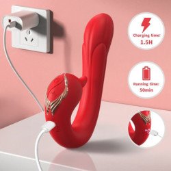 ARMONY - VIBRADOR DELFIN MULTIPOSICIÓN Y CON EFECTO DE CALOR ROJO
