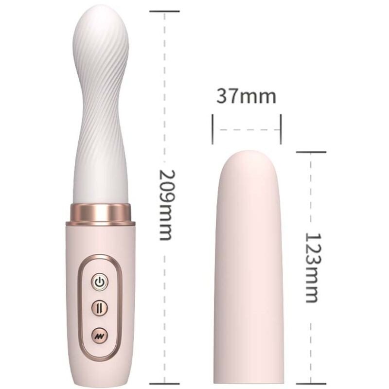 ARMONY - VIBRADOR ROTADOR Y MÁQUINA TELESCÓPICA AUTOMÁTICA AMARILLA