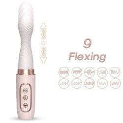 ARMONY - VIBRADOR ROTADOR Y MÁQUINA TELESCÓPICA AUTOMÁTICA AMARILLA