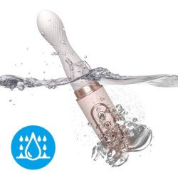 ARMONY - VIBRADOR ROTADOR Y MÁQUINA TELESCÓPICA AUTOMÁTICA AMARILLA