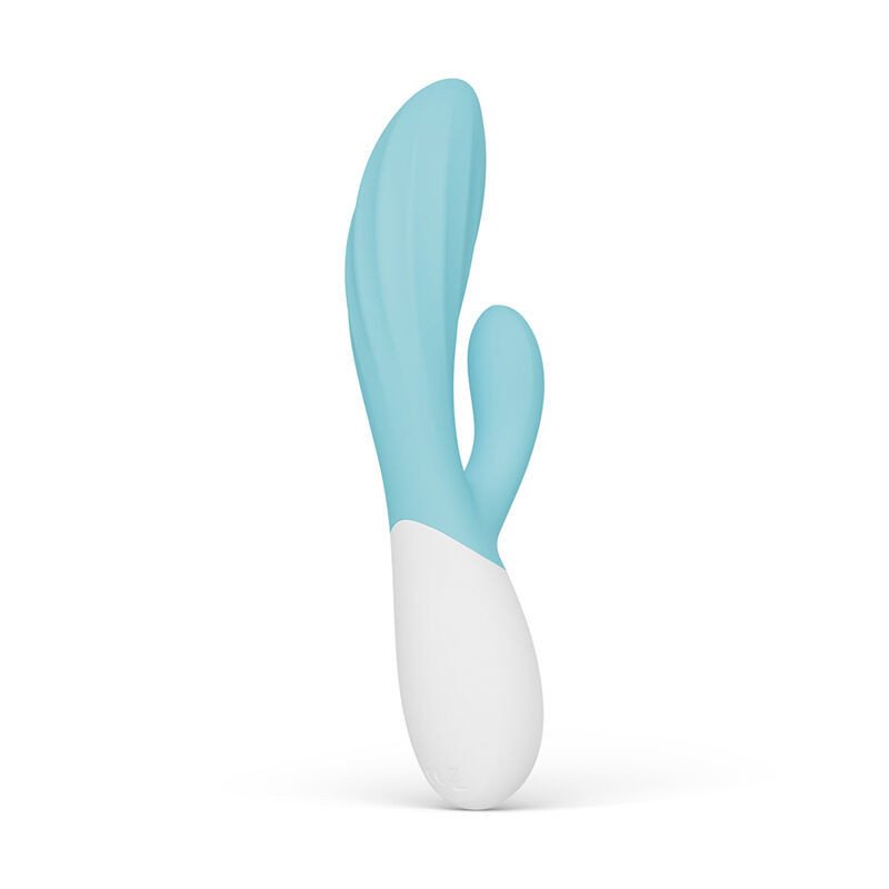 LELO - VIBRADOR DOBLE INA TWIST CONEJO PARA PUNTO G Y CLÍTORIS AZUL