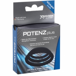 JOYDIVISION POTENZDUO - PLUS 3 BLACK RINGS SET - S, M, L
