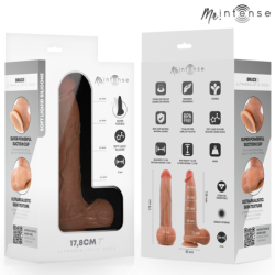 MR INTENSE - DILDO DE SILICONA BRUCE S CON TESTÍCULOS 17,8 CM -Ø- 4 CM