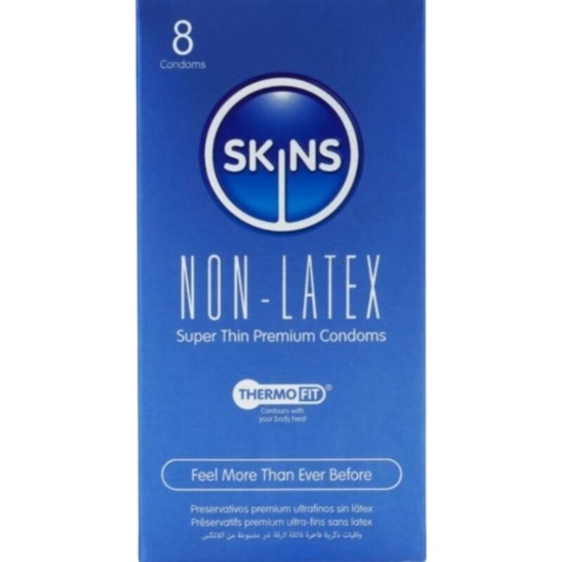 SKINS - PRESERVATIVOS SIN LÁTEX - PAQUETE DE 8