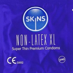 SKINS - PRESERVATIVOS SIN LÁTEX, PAQUETE XL DE 4