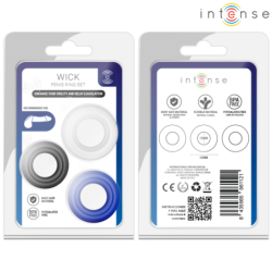 INTENSO - JUEGO DE 3 ANILLOS PARA PENE DE WICK, VARIOS COLORES