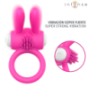 INTENSE - ANILLO VIBRATORIO PARA PENE HOPPS CON ESTIMULACIÓN CLITORAL ROSA