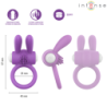 INTENSE - ANILLO VIBRATORIO PARA PENE HOPPS CON ESTIMULACIÓN CLITORAL MORADO