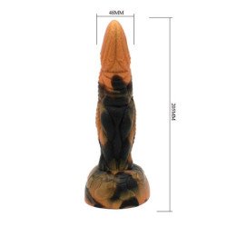 POWER MONSTERS - DILDO DE SILICONA DE FANTASÍA BICOLOR TIRANOSAURIO 20,5 CM Ø 5 CM