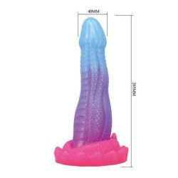 POWER MONSTERS - DILDO DE FANTASÍA VOID PYTHON CON VENTOSA 20,5 CM Ø 5,2 CM AZUL, MORADO Y ROSA