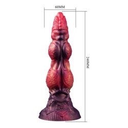 POWER MONSTERS - SAVAGE BEASTLOR DILDO DE SILICONA TRICOLOR FANTASÍA 24 CM Ø 5 CM