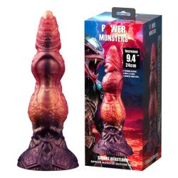 POWER MONSTERS - SAVAGE BEASTLOR DILDO DE SILICONA TRICOLOR FANTASÍA 24 CM Ø 5 CM