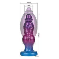 POWER MONSTERS - DILDO DE SILICONA INFLABLE DE FANTASÍA BICOLOR RIFT TITAN 24 CM Ø 5 CM