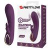 PRETTY LOVE - VIBRADOR RECARGABLE LANDYN CON FORMA DE CONEJO, 10 FUNCIONES, COLOR MORADO