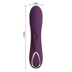 PRETTY LOVE - VIBRADOR RECARGABLE LANDYN CON FORMA DE CONEJO, 10 FUNCIONES, COLOR MORADO