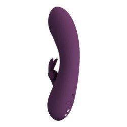 PRETTY LOVE - VIBRADOR RECARGABLE HARPER CON FORMA DE CONEJO, 10 FUNCIONES, COLOR MORADO
