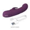PRETTY LOVE - VIBRADOR RECARGABLE HARPER CON FORMA DE CONEJO, 10 FUNCIONES, COLOR MORADO