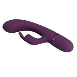 PRETTY LOVE - VIBRADOR RECARGABLE ROCCO CON FORMA DE CONEJO, 10 FUNCIONES, COLOR MORADO