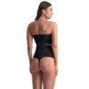 BYE-BRA - TANGA DE TALLE ALTO SIN COSTURAS, TACTO SUAVE, COLOR NEGRO, TALLA XXL