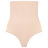 BYE-BRA - TANGA DE TALLE ALTO SIN COSTURAS, TACTO SUAVE, COLOR BEIGE, TALLA XXL