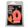 DIABLO PICANTE - VELA CON FORMA DE PENE EN EL NÚMERO 0, COLOR ROSA